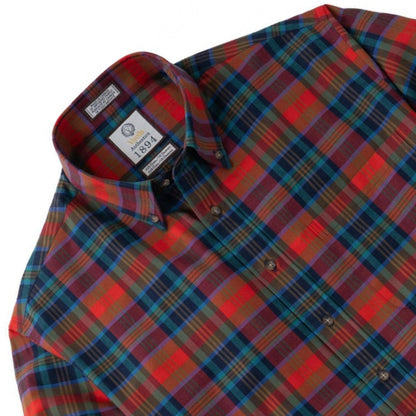 Men's Hunt Red Plaid Luxury Blend Viyella Shirt