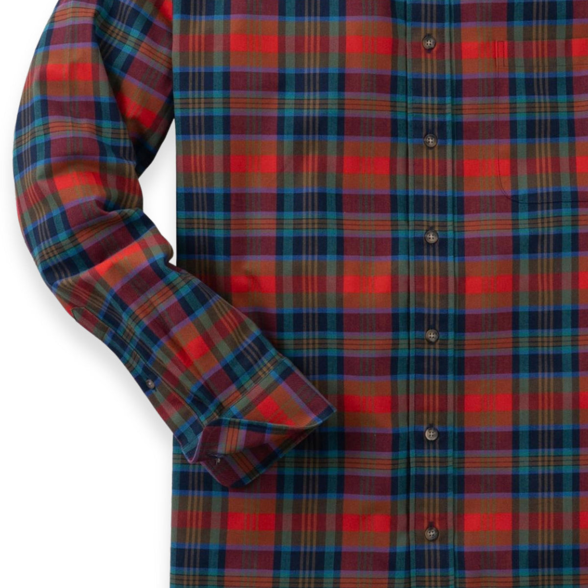 Men's Hunt Red Plaid Luxury Blend Viyella Shirt