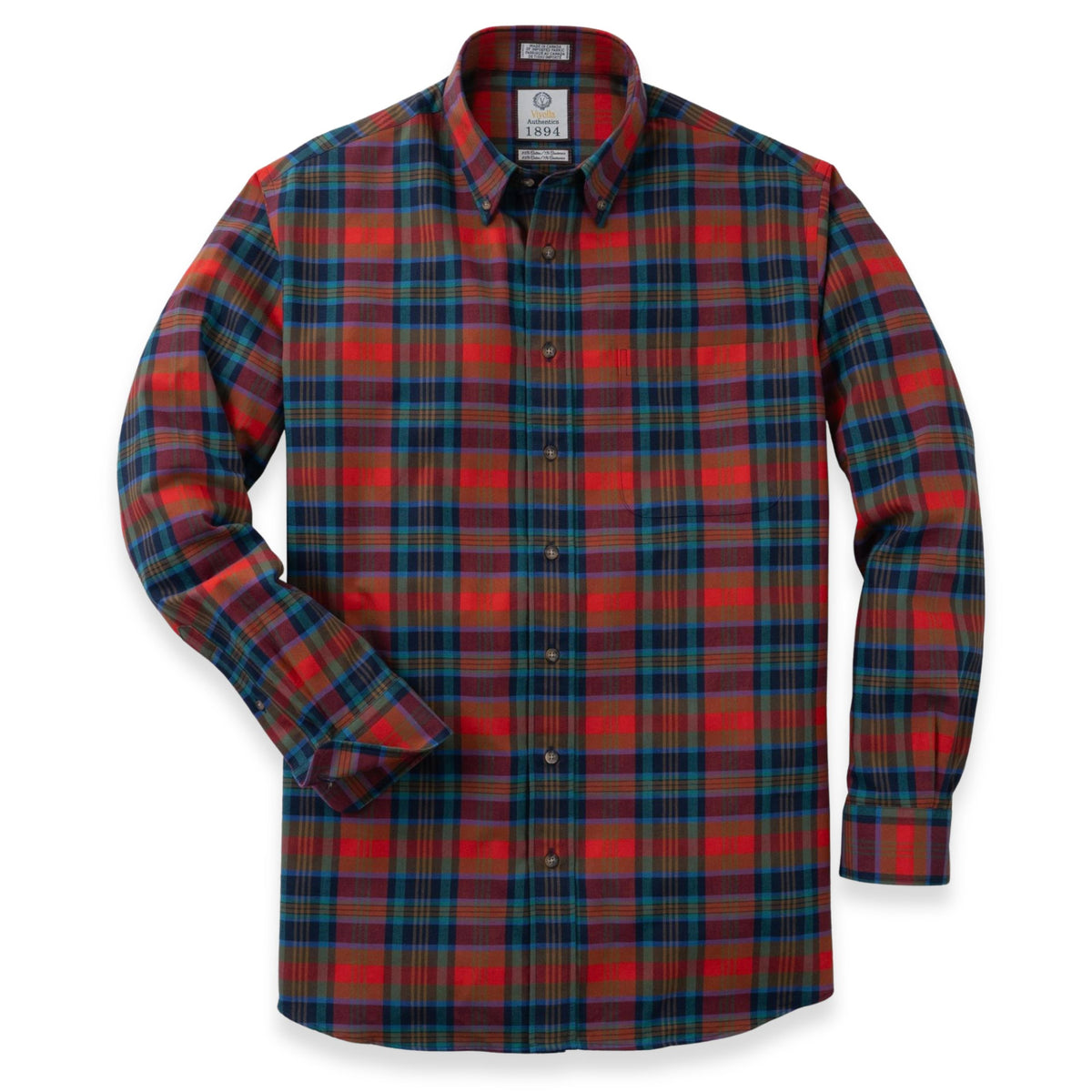 Men's Hunt Red Plaid Luxury Blend Viyella Shirt