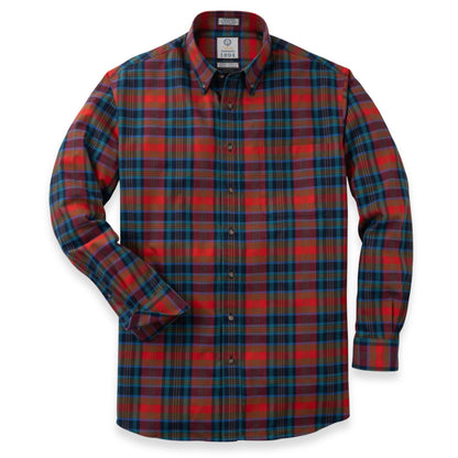 Men's Hunt Red Plaid Luxury Blend Viyella Shirt