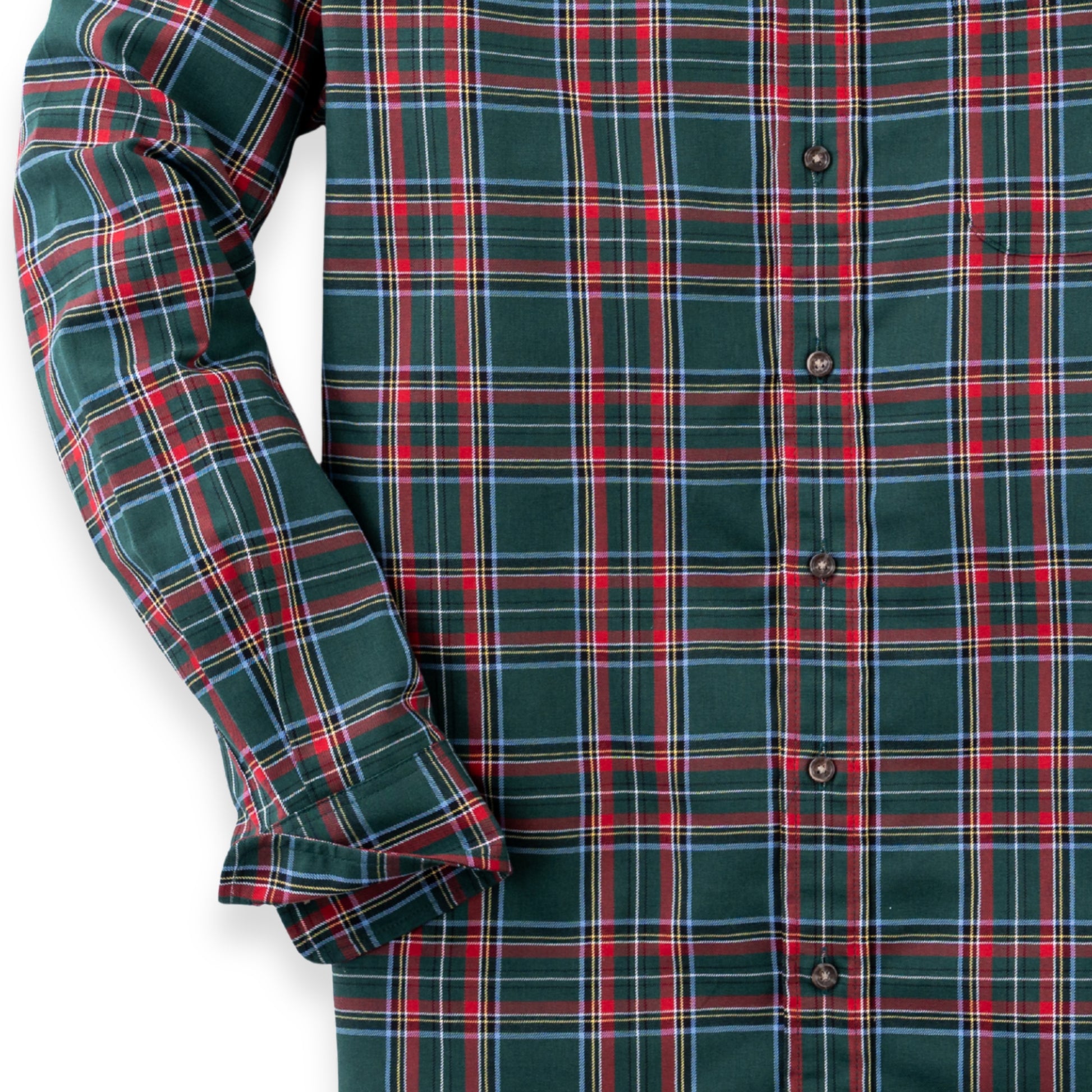 Men's Hunter Green Plaid Viyella Shirt