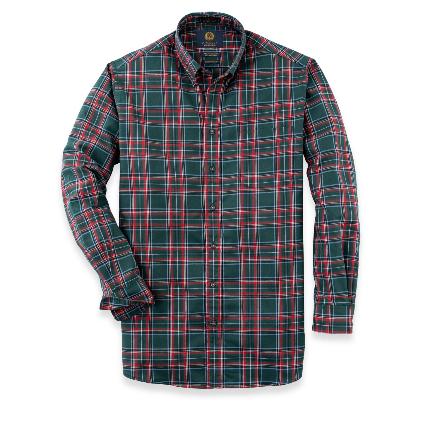 Men's Hunter Green Plaid Viyella Shirt