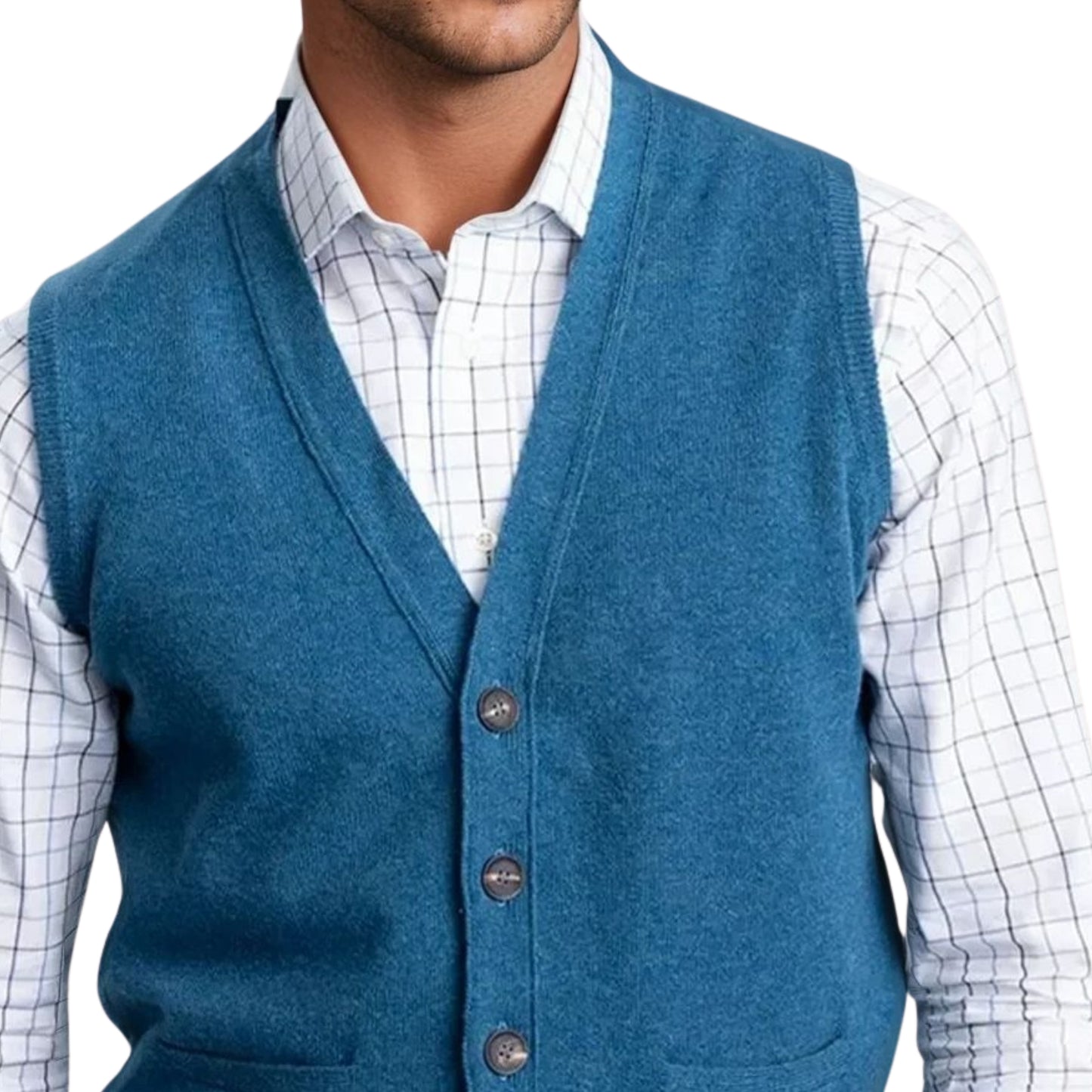 Men's Lambswool Waistcoat | Mallard