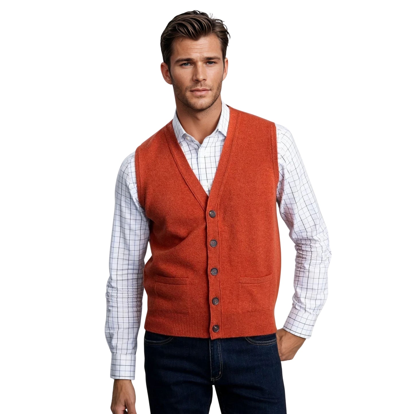 Men's Lambswool Waistcoat | Ember