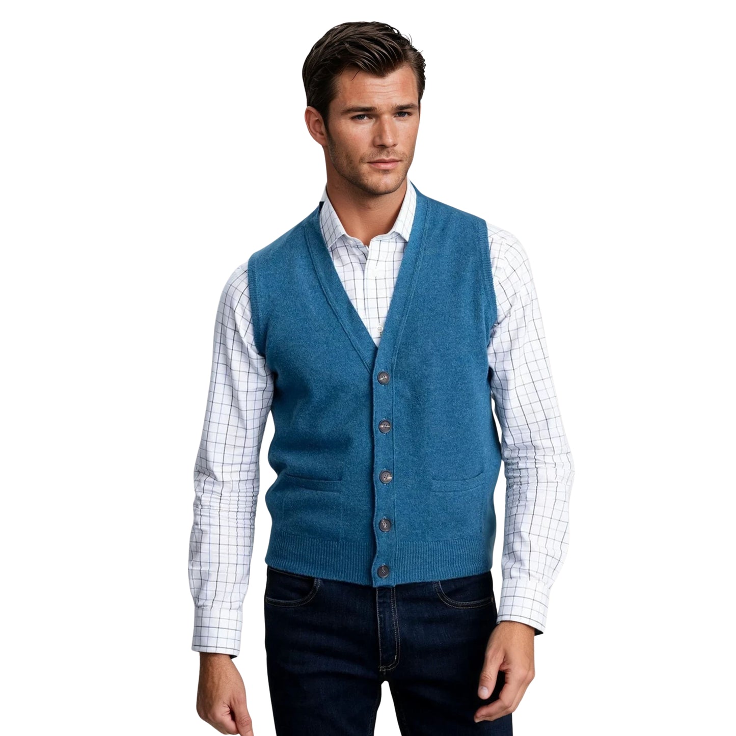 Men's Lambswool Waistcoat | Mallard