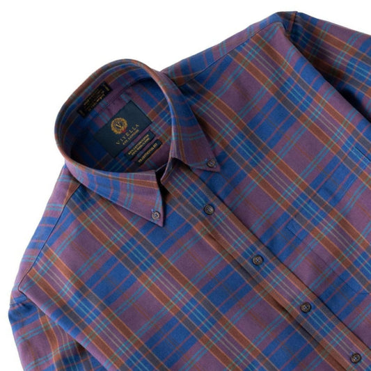 Men's Mauve Plaid Viyella Shirt