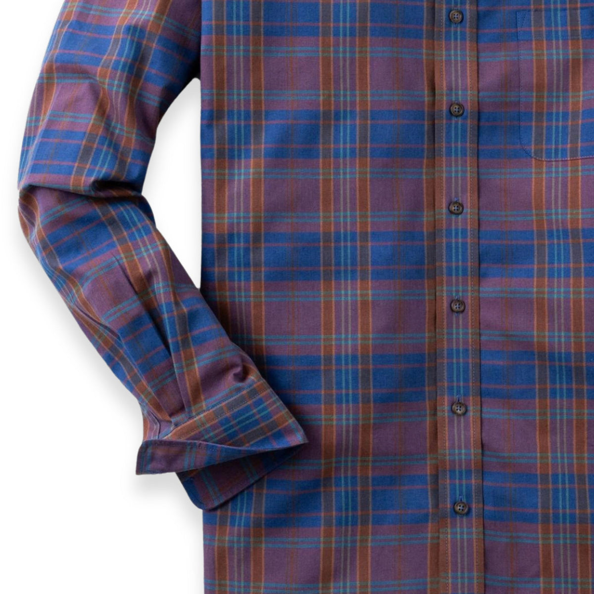 Men's Mauve Plaid Viyella Shirt