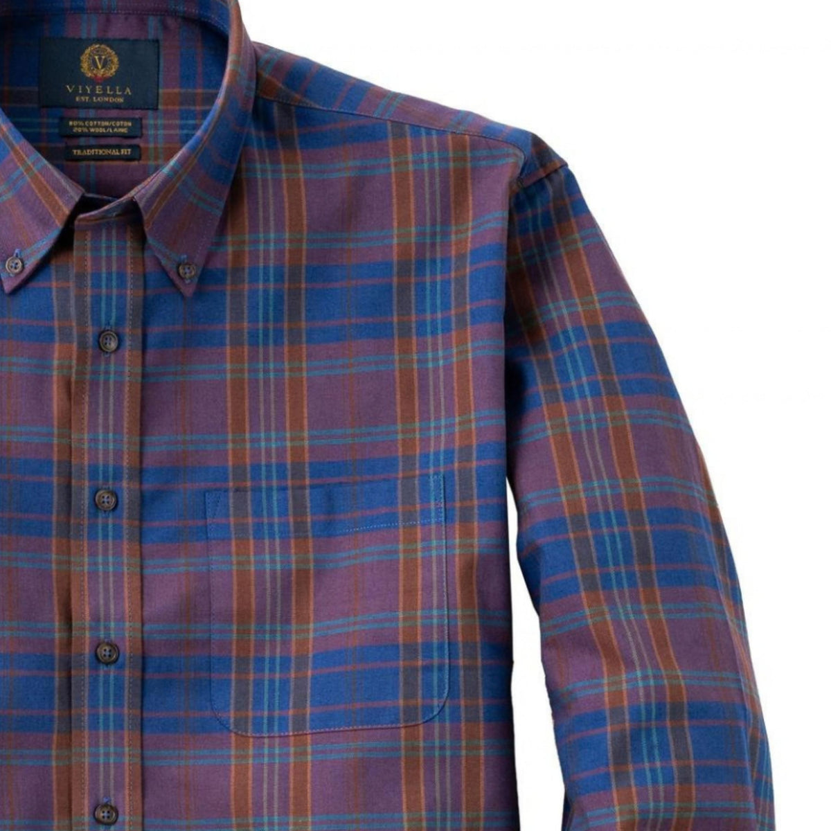 Men's Mauve Plaid Viyella Shirt