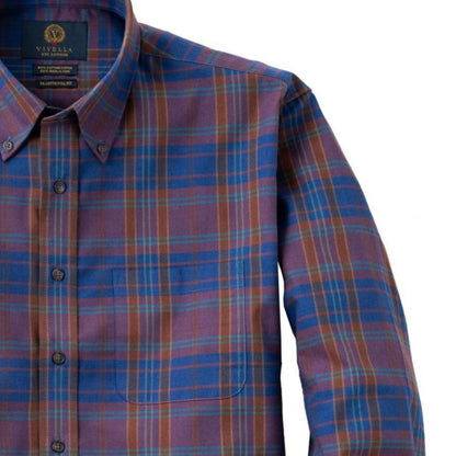 Men's Mauve Plaid Viyella Shirt