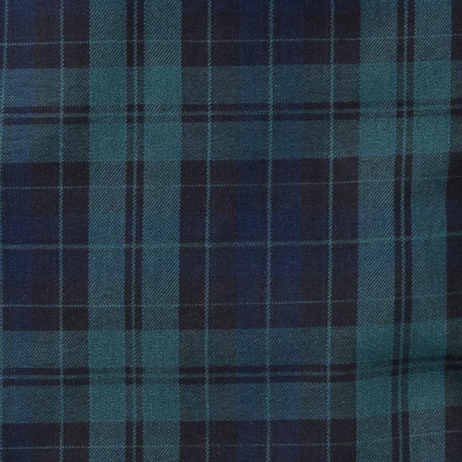 Men's Midnight Blue and Bottle Green Plaid Viyella Shirt