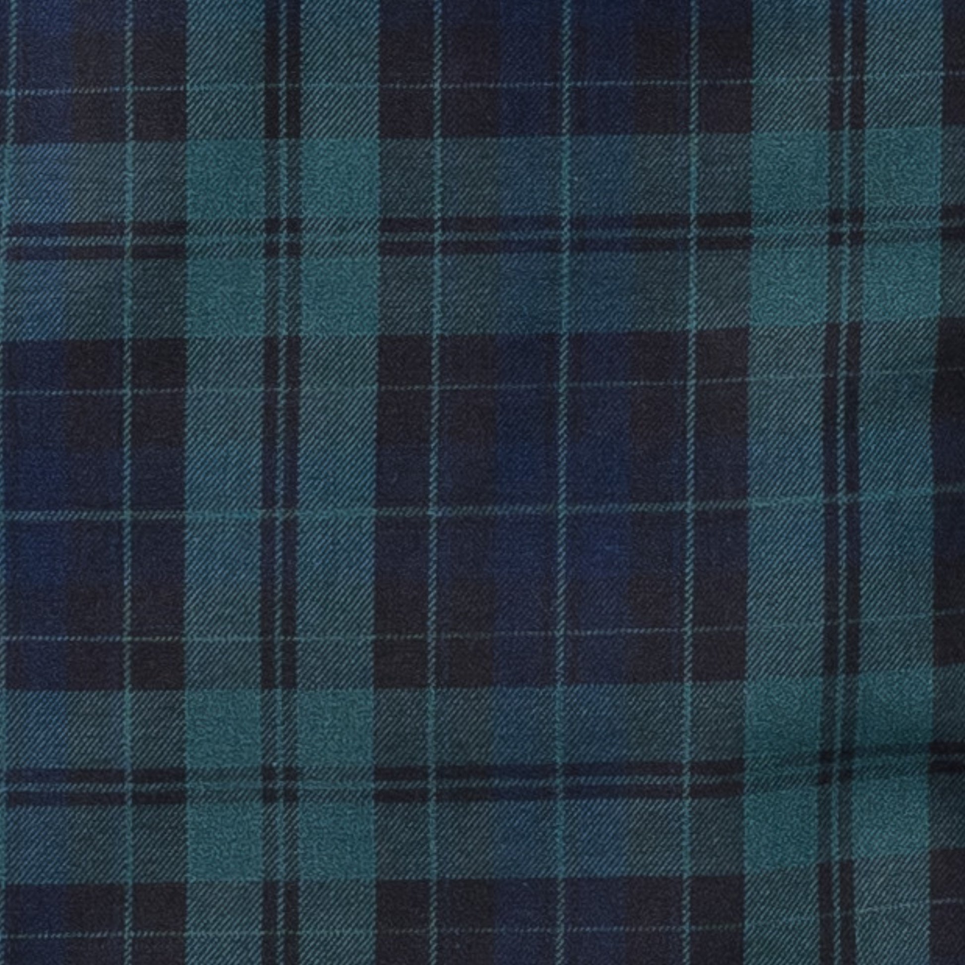 Men's Midnight Blue and Bottle Green Plaid Viyella Shirt