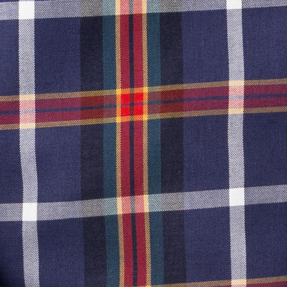 Men's Midnight Blue and Red Large Check Viyella Shirt