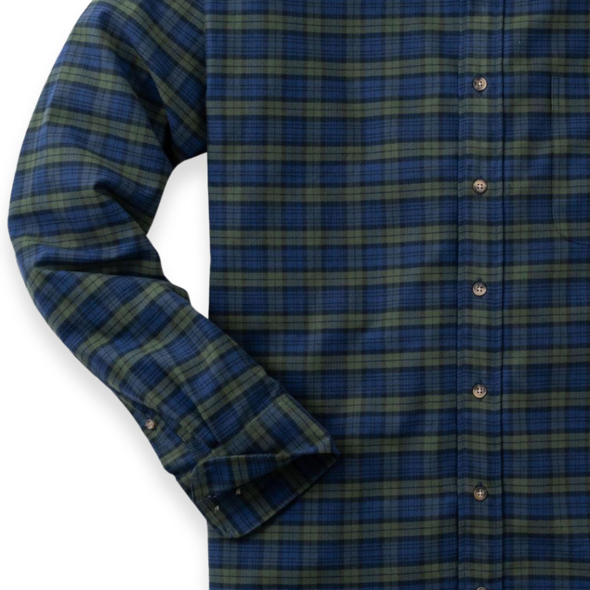 Modern Black Watch Plaid Luxury Blend Viyella Shirt