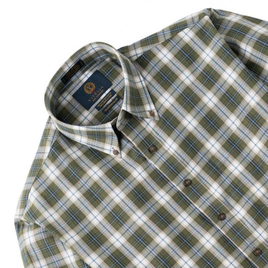Men's Moss Green Plaid Viyella Shirt