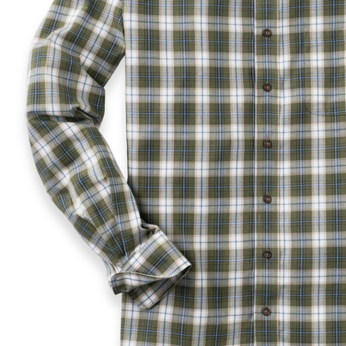 Men's Moss Green Plaid Viyella Shirt