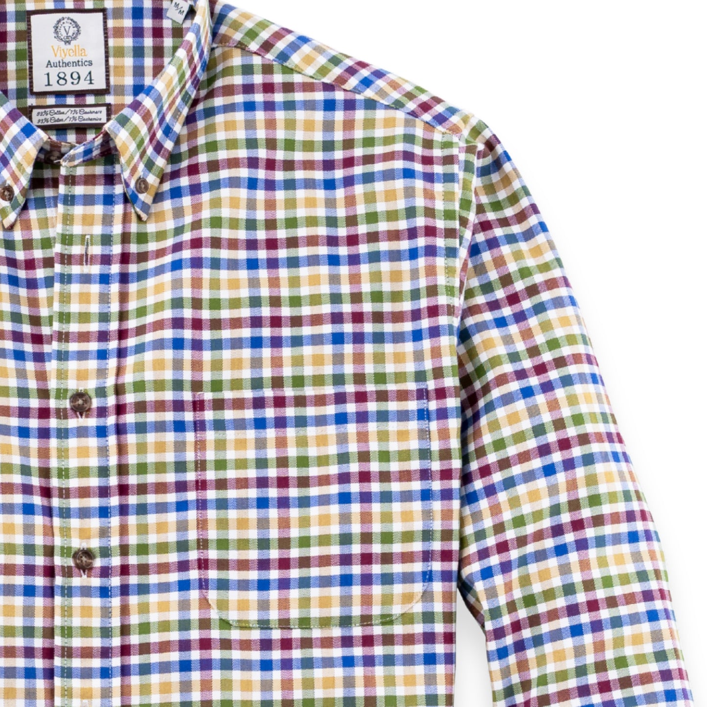 Men's Multi Thick Tattersall Luxury Blend Viyella Shirt