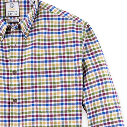 Men's Multi Thick Tattersall Luxury Blend Viyella Shirt