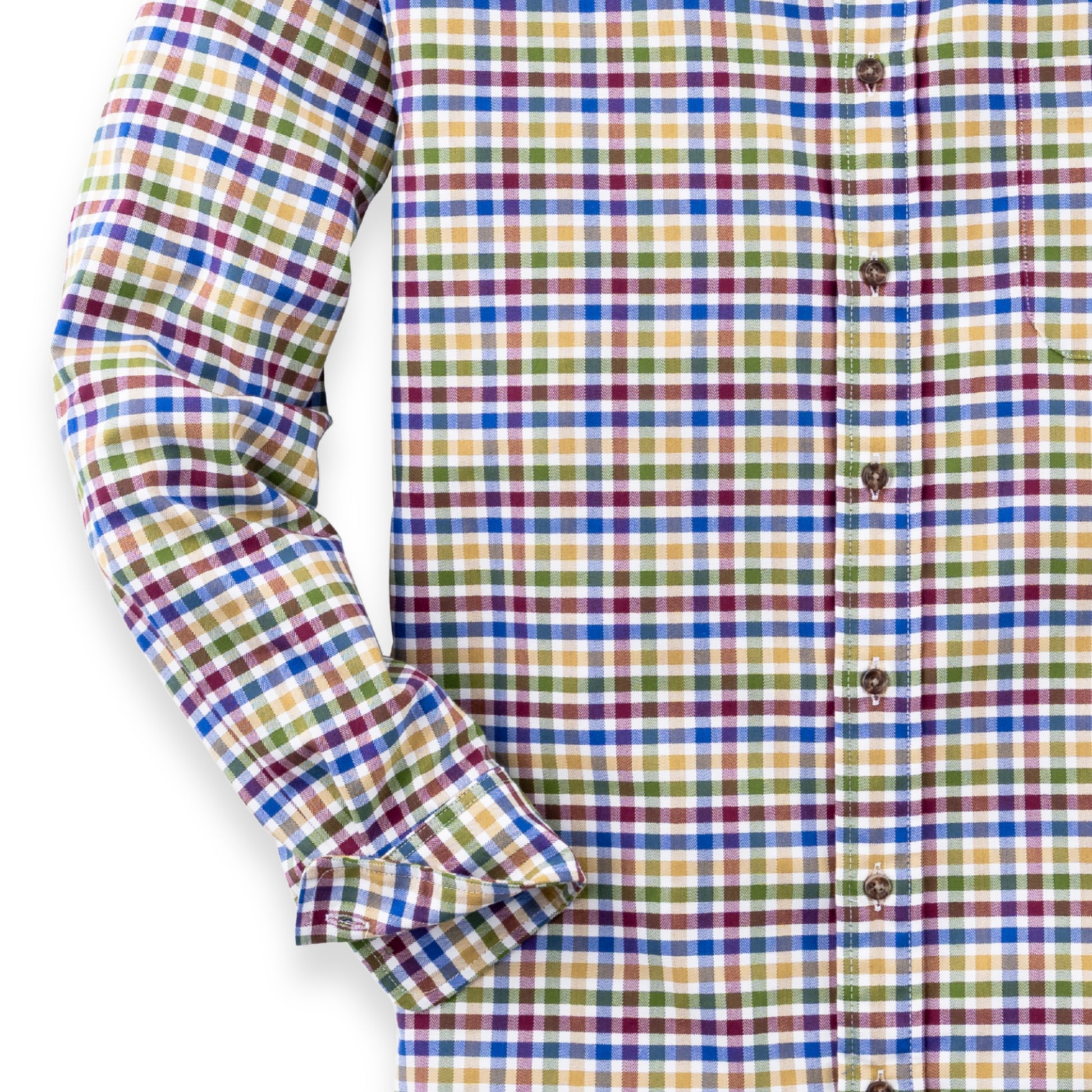 Men's Multi Thick Tattersall Luxury Blend Viyella Shirt