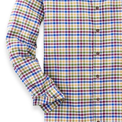 Men's Multi Thick Tattersall Luxury Blend Viyella Shirt