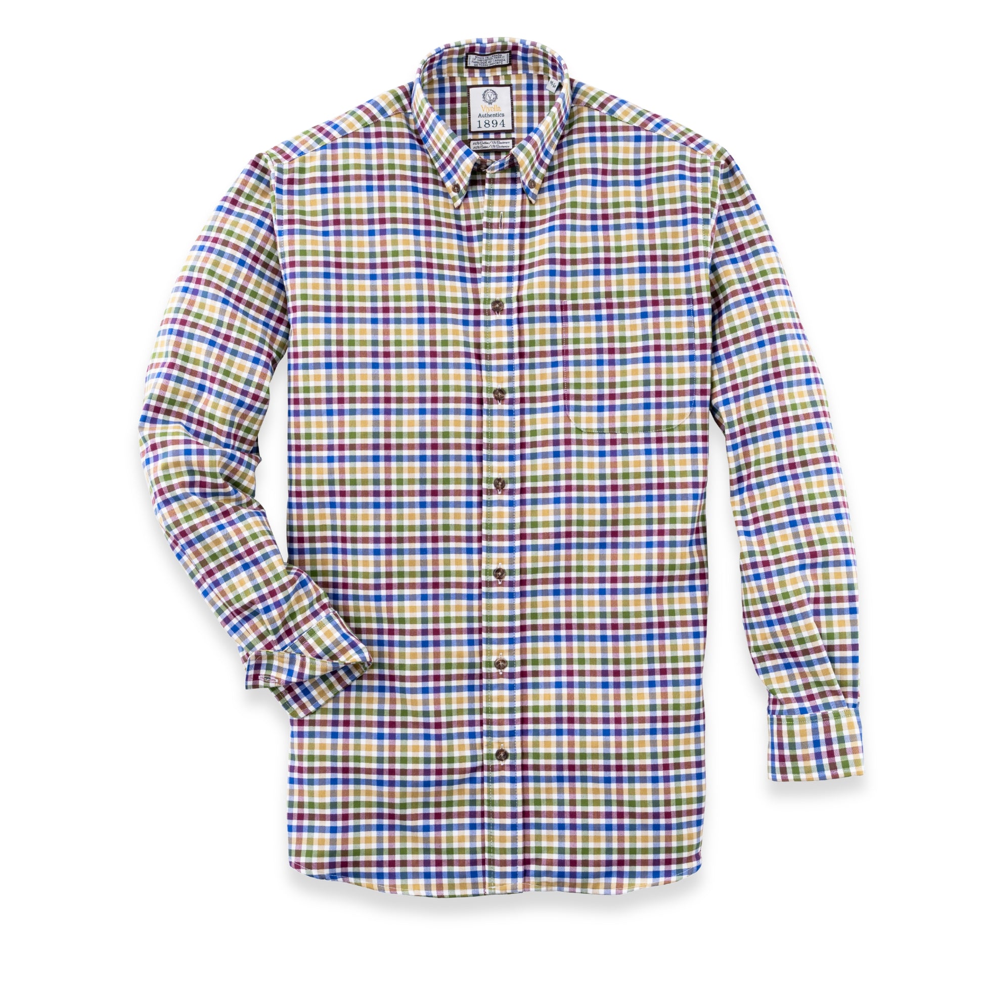 Men's Multi Thick Tattersall Luxury Blend Viyella Shirt