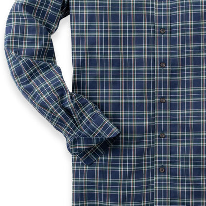 Men's Navy Blue Check Viyella Shirt
