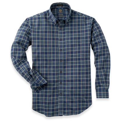 Men's Navy Blue Check Viyella Shirt