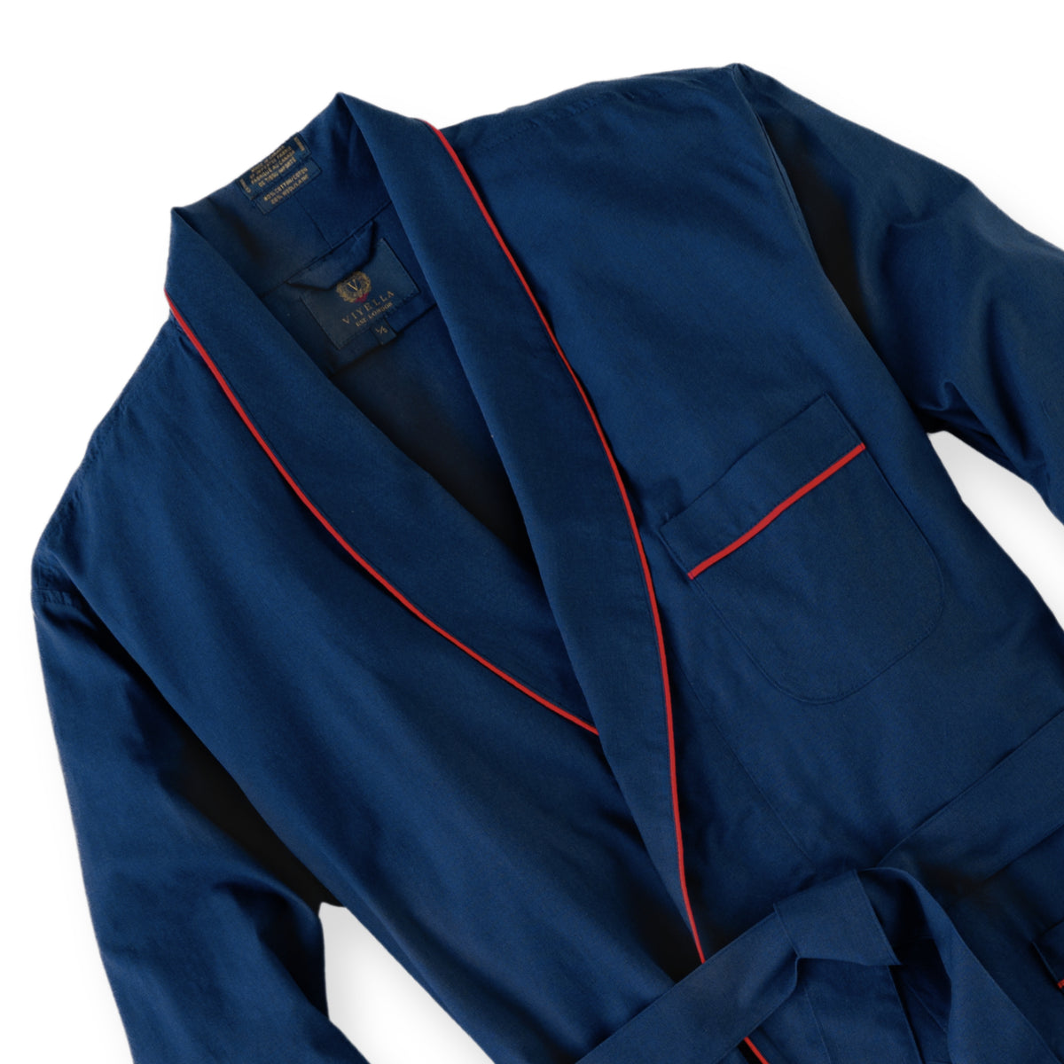 Men's Navy Blue Viyella Robe