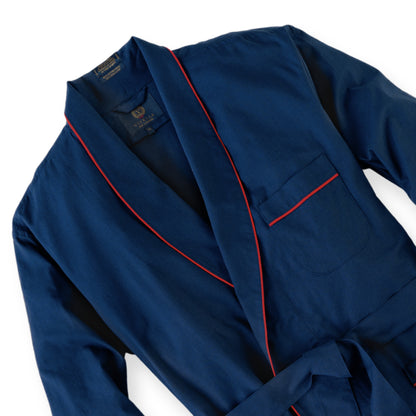 Men's Navy Blue Viyella Robe