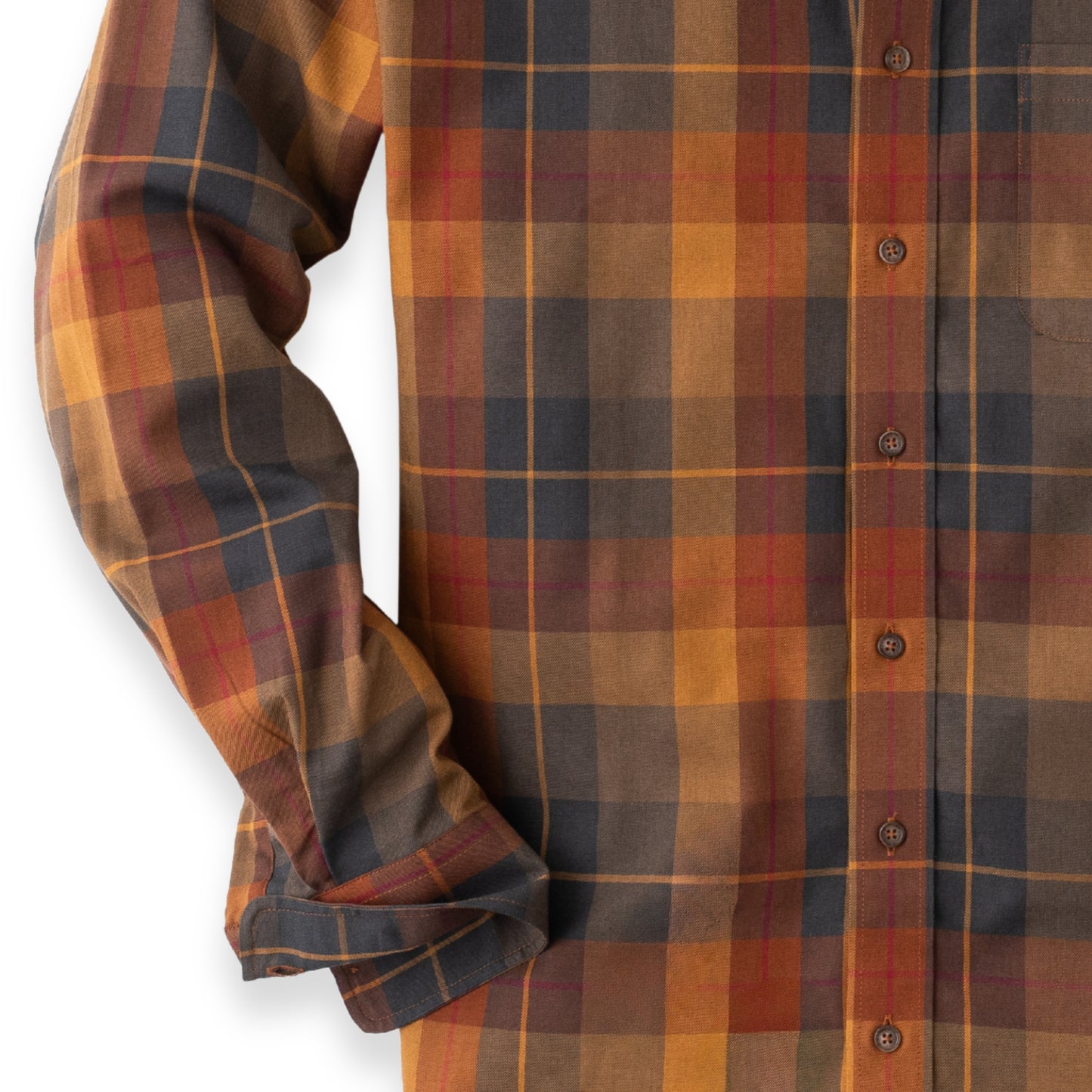 Men's Pecan Plaid Viyella Shirt