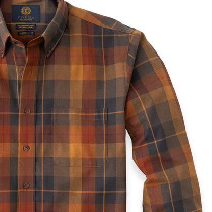 Men's Pecan Plaid Viyella Shirt