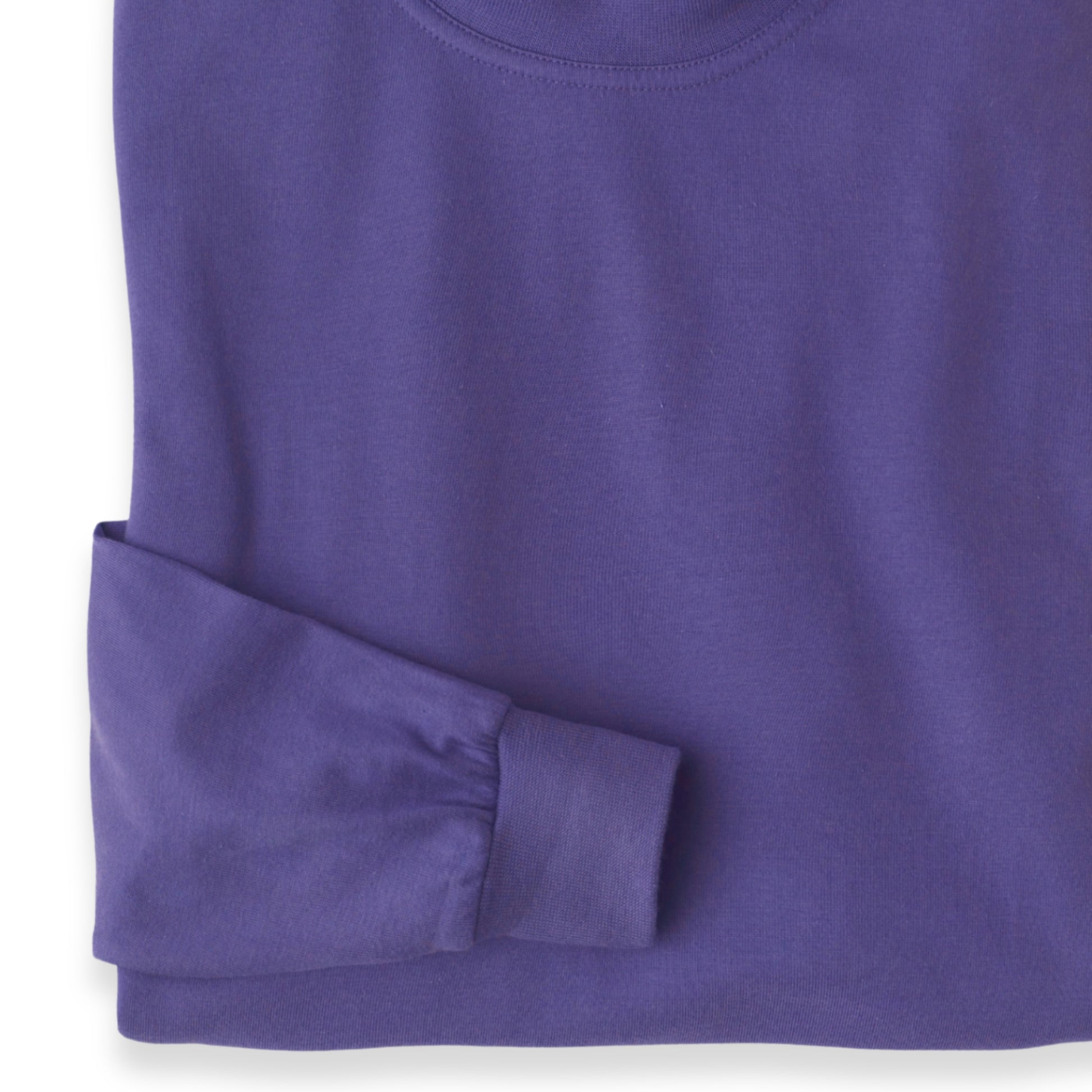 Men's Pima Cotton Long-Sleeve Mock Turtleneck Shirt | Dark Purple