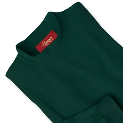 Men's Pima Cotton Long-Sleeve Mock Turtleneck Shirt | Forest Green