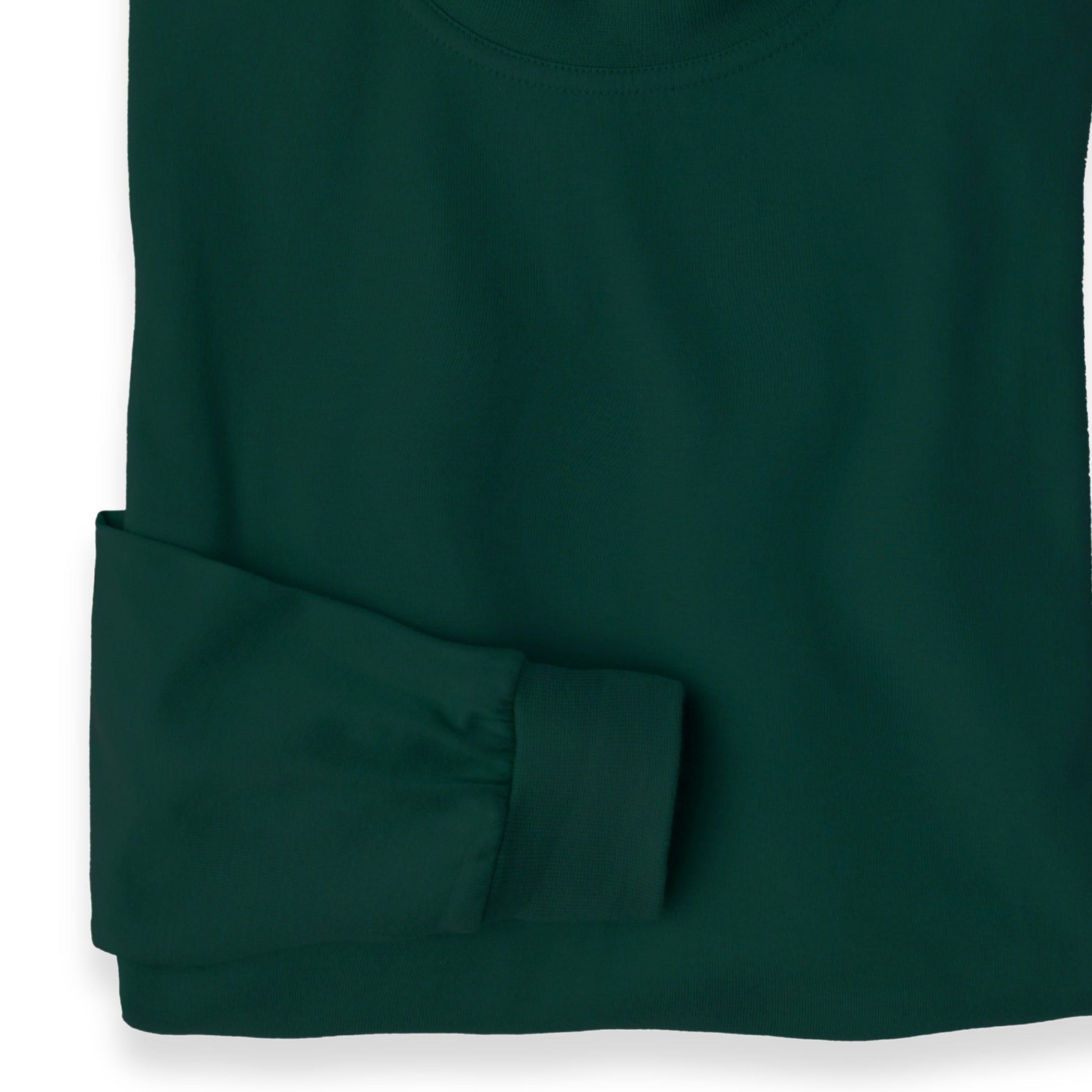 Men's Pima Cotton Long-Sleeve Mock Turtleneck Shirt | Forest Green
