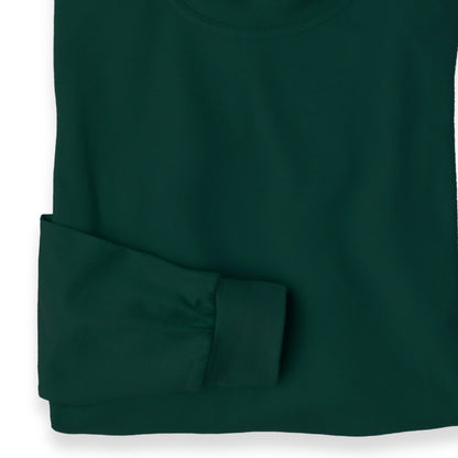 Men's Pima Cotton Long-Sleeve Mock Turtleneck Shirt | Forest Green