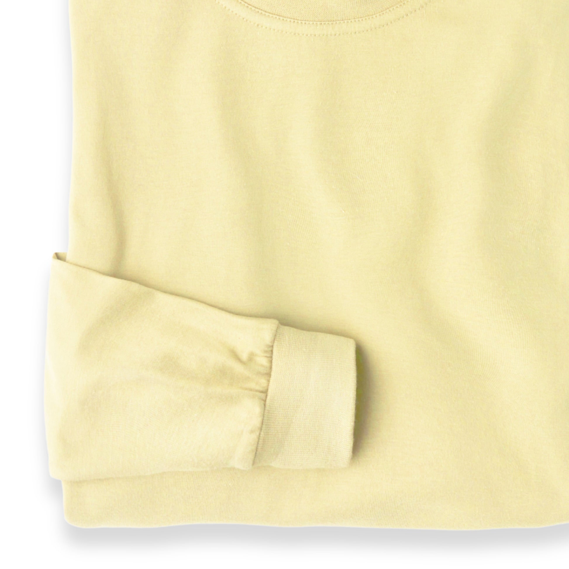 Men's Pima Cotton Long-Sleeve Mock Turtleneck Shirt | Soft Yellow