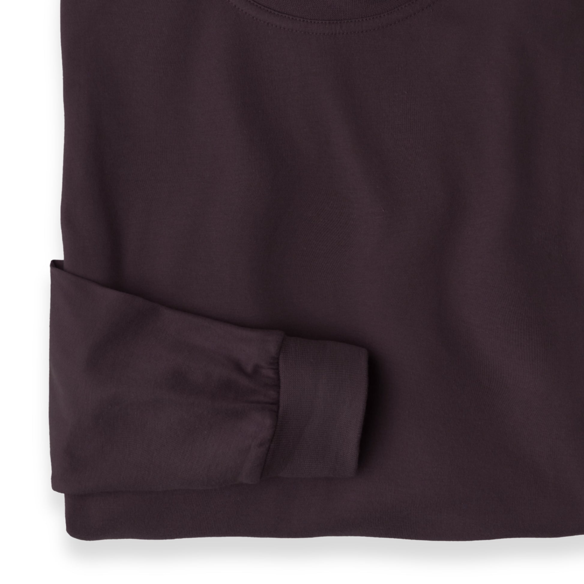 Men's Pima Cotton Long-Sleeve Mock Turtleneck Shirt | Wine