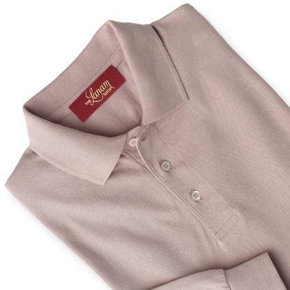 Men’s Pima Cotton Long-Sleeve Polo Shirt | Clique Pink