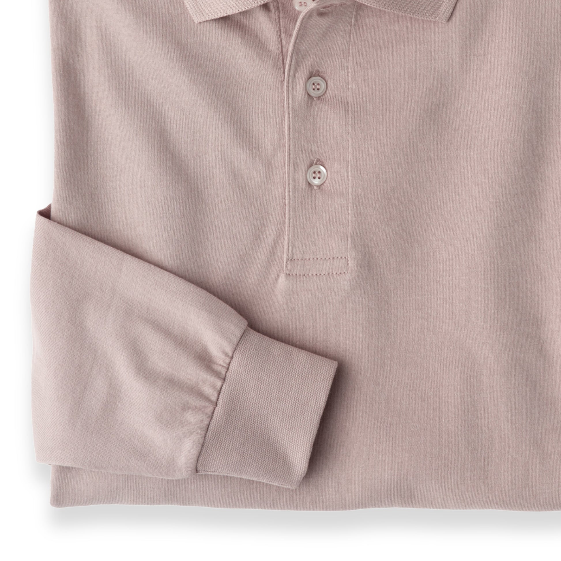 Men’s Pima Cotton Long-Sleeve Polo Shirt | Clique Pink