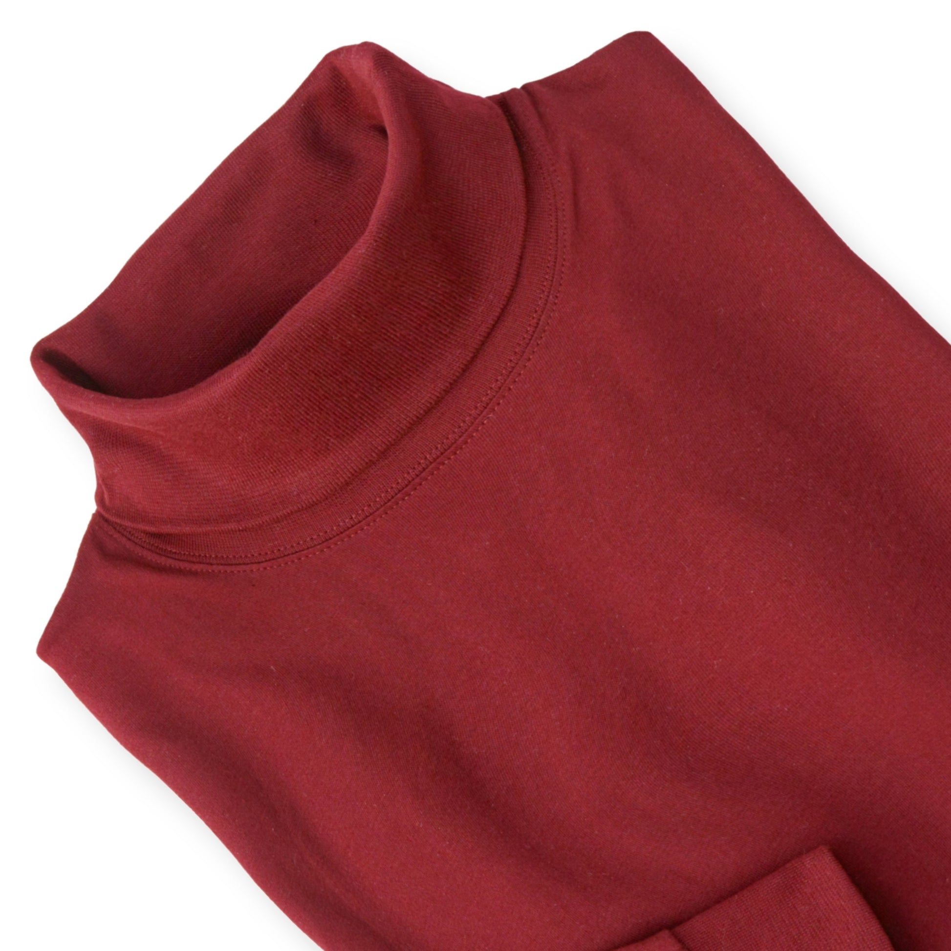 Men's Pima Cotton Long-Sleeve Turtleneck Shirt | Bright Red