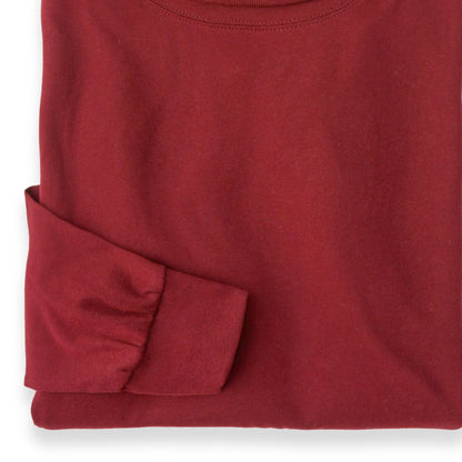 Men's Pima Cotton Long-Sleeve Turtleneck Shirt | Bright Red