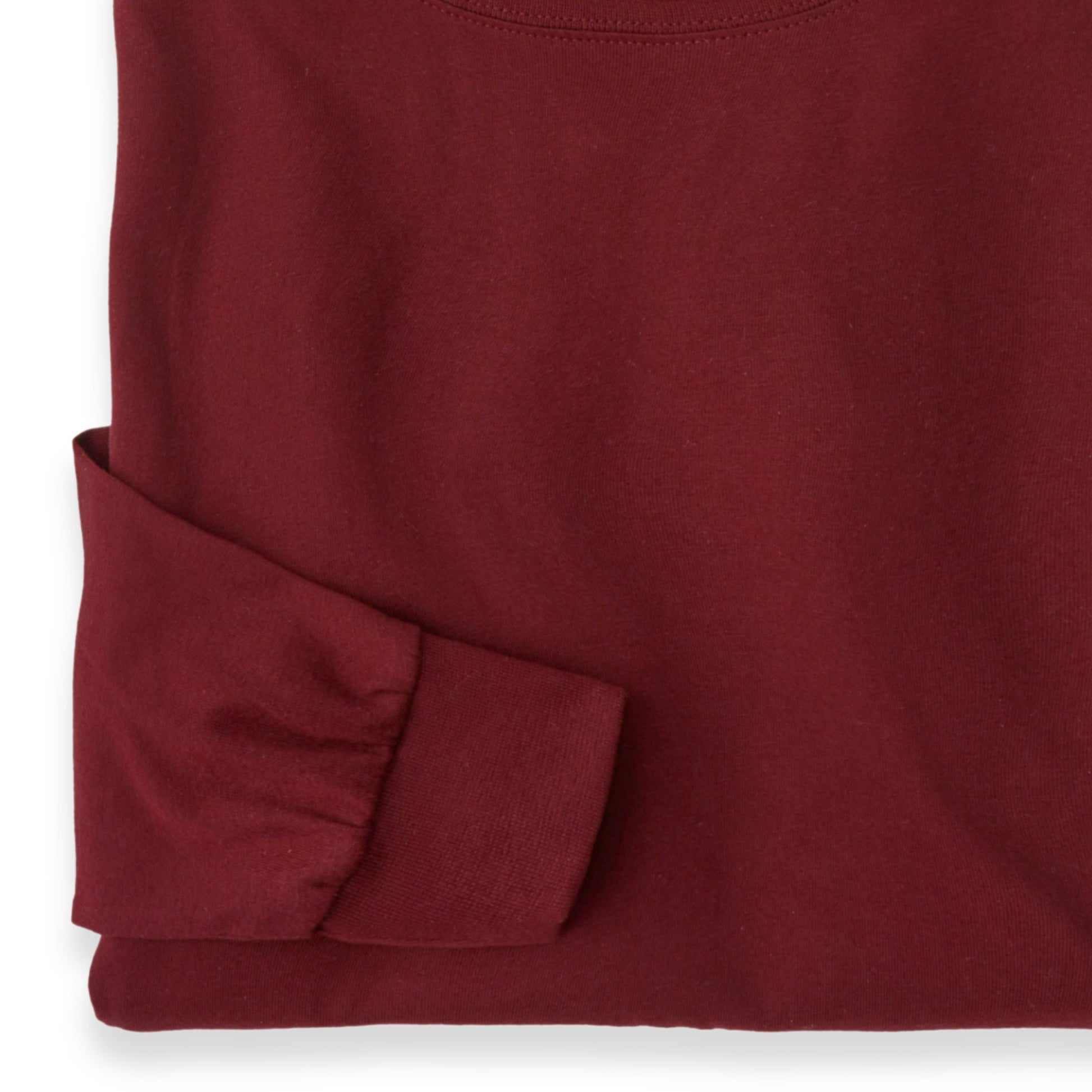 Men's Pima Cotton Long-Sleeve Turtleneck Shirt | Crimson Red