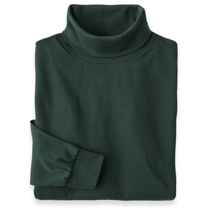 Men's Pima Cotton Long-Sleeve Turtleneck Shirt | Forest Green