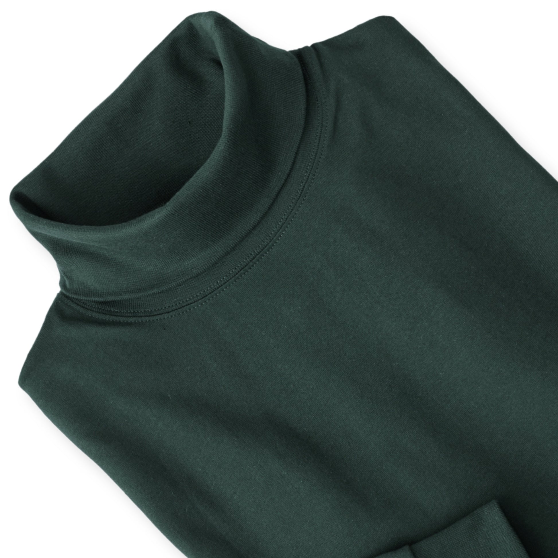 Men's Pima Cotton Long-Sleeve Turtleneck Shirt | Forest Green