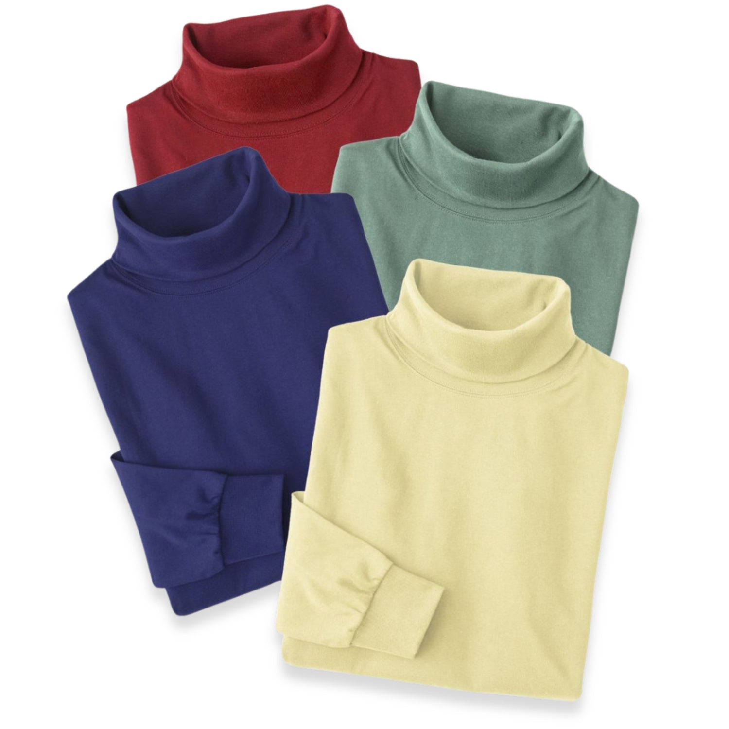 Men's Pima Cotton Long Sleeve Turtleneck Shirt Made in Peru