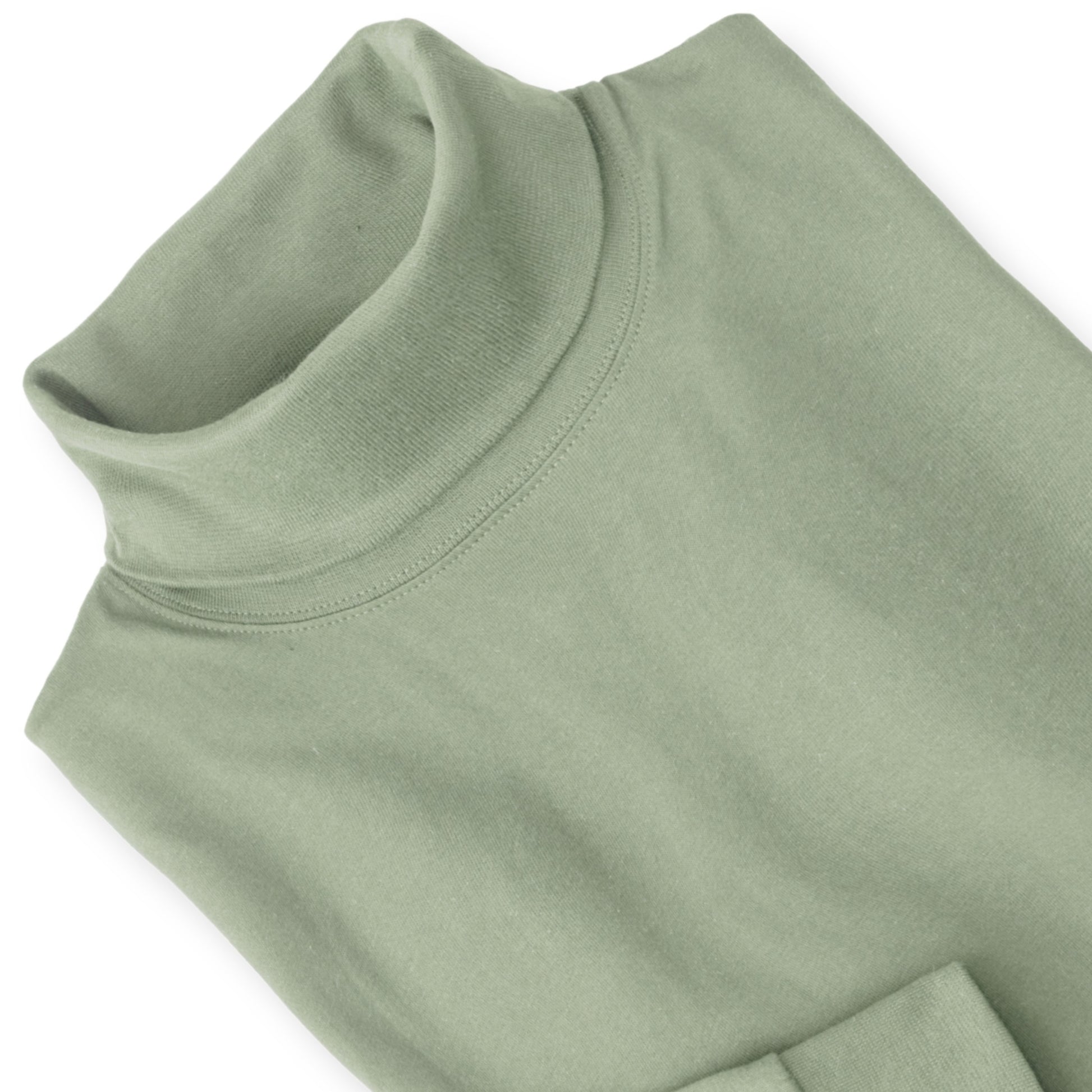 Men's Pima Cotton Long-Sleeve Turtleneck Shirt | Light Sage Green
