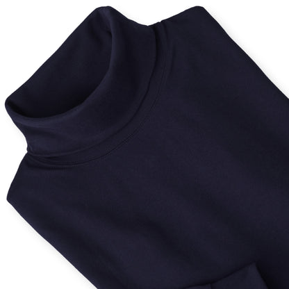 Men's Pima Cotton Long-Sleeve Turtleneck Shirt | Navy Blue