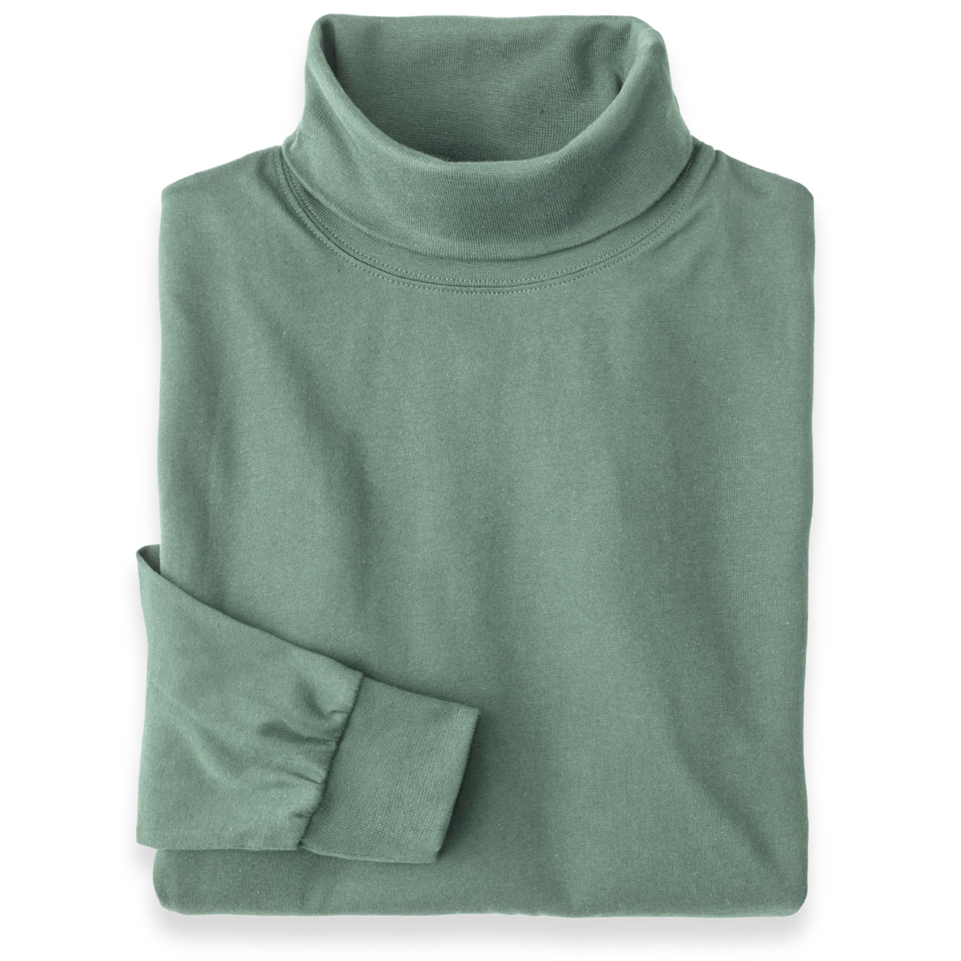Men's Pima Cotton Long-Sleeve Turtleneck Shirt | Sage Green