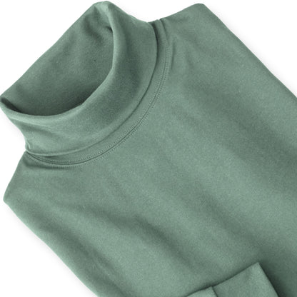 Men's Pima Cotton Long-Sleeve Turtleneck Shirt | Sage Green