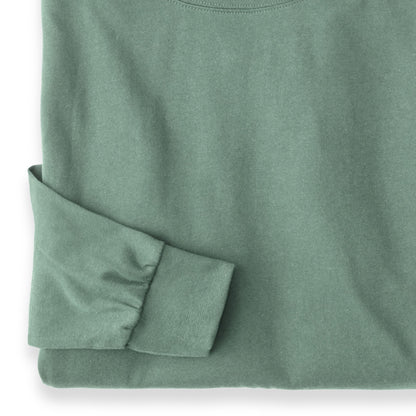 Men's Pima Cotton Long-Sleeve Turtleneck Shirt | Sage Green