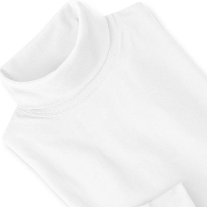 Men's Pima Cotton Long-Sleeve Turtleneck Shirt | White